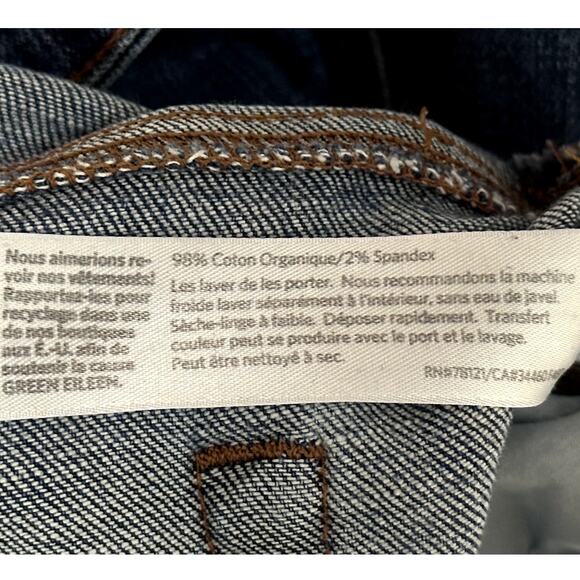 Eileen Fisher Women Sz 16 Denim Straight Leg Blue Jeans Medium Wash Casual Fall - Picture 9 of 9